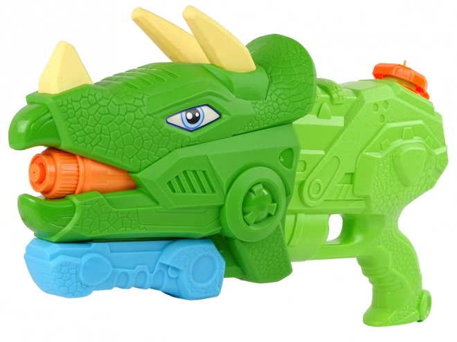 Vodní pistole Dinosaurus Triceratops 1330ml Zelený dosah 8m