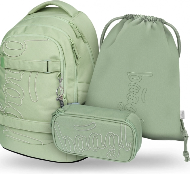 Set pro školáky BAAGL Skate Max Mentol: batoh, penál, sáček