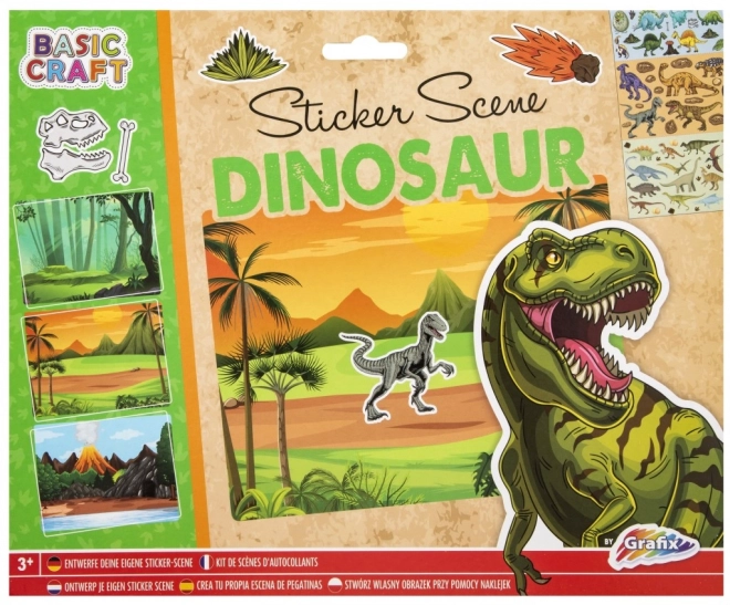Vytvoř si obrázek se samolepkami Dinosauři