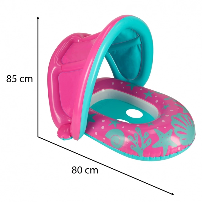 BESTWAY 34091 Dětský nafukovací člun se sedátkem a stříškou růžový 1-2 roky 18 kg