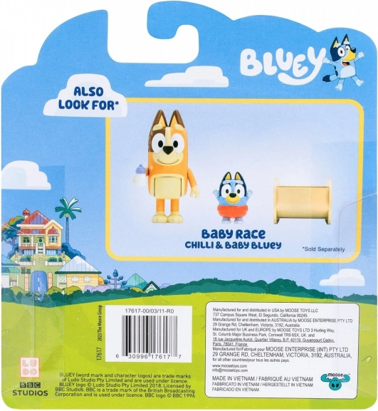 Sada figurek Bluey 2ks Baby Bluey a Chilli
