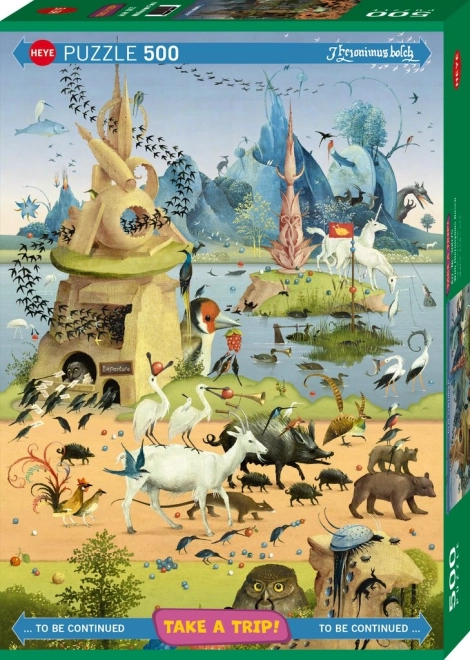Puzzle HEYE Na výletě: Hieronymus Bosch 500 dílků