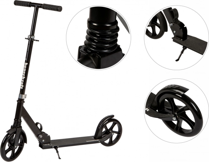 Plynulá jízda díky velkým kolečkům 200 mm a odpružení