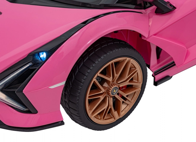 Lamborghini SIAN dětské auto na baterii s ovladačem – Růžové