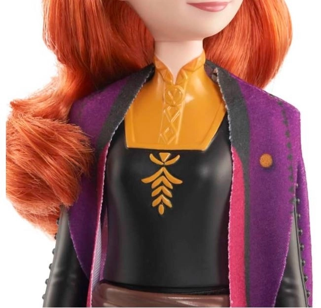 Panenka Disney Frozen Elsa Ice Age 2 – Anna v černo-oranžových šatech