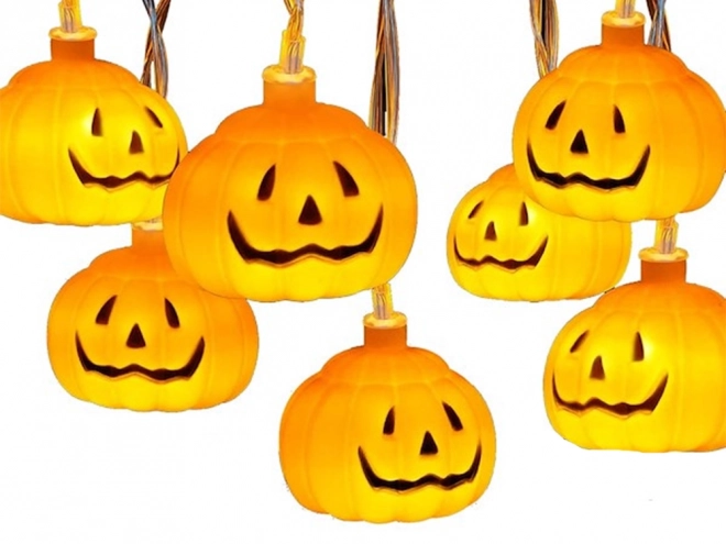 Světelná dekorace Dýňová girlanda na Halloween