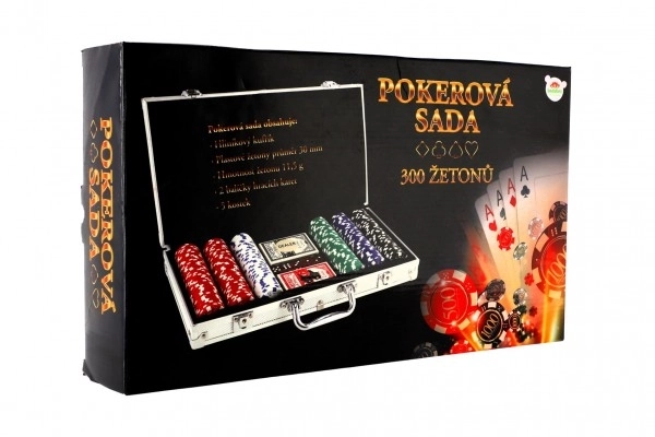 Pokerová sada v hliníkovém kufříku 300ks