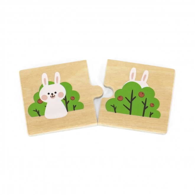 Dřevěné puzzle s protikladnými obrázky VIGA