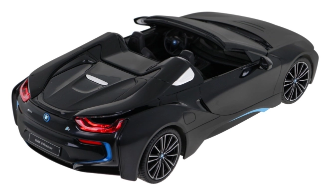 BMW i8 Roadster RASTAR model 1:12 Auto na dálkové ovládání + 2,4 GHz dálkové ovládání – Černé