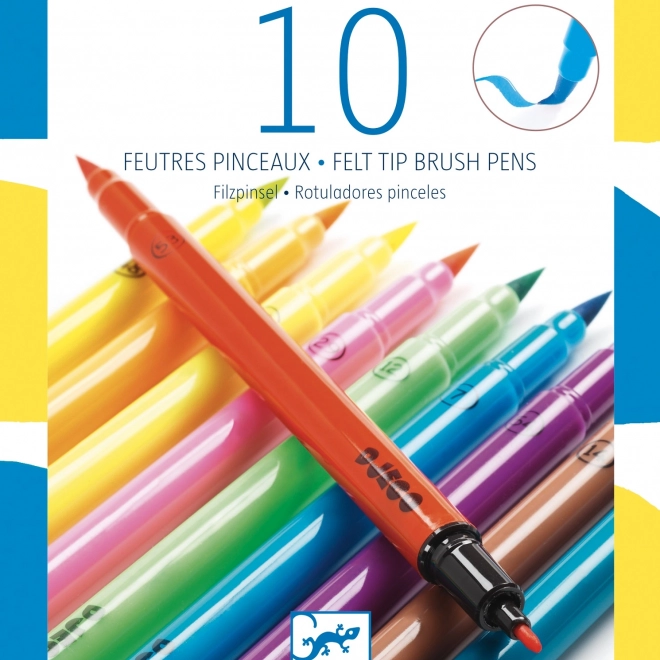 Neonové fixy DJECO, sada 10 ks