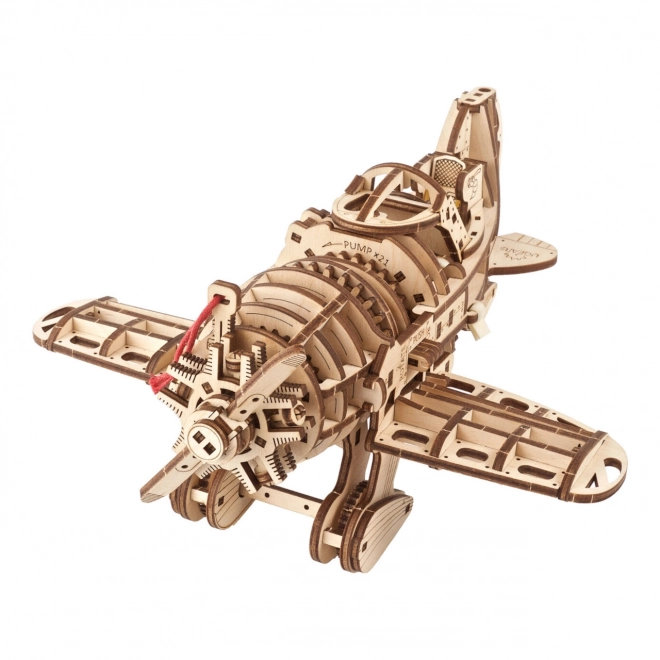 Dřevěné mechanické puzzle Letadlo Mad Hornet 3D od Ugears