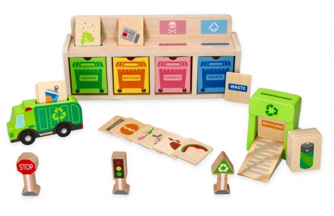 Dřevěná recyklační hračka pro děti