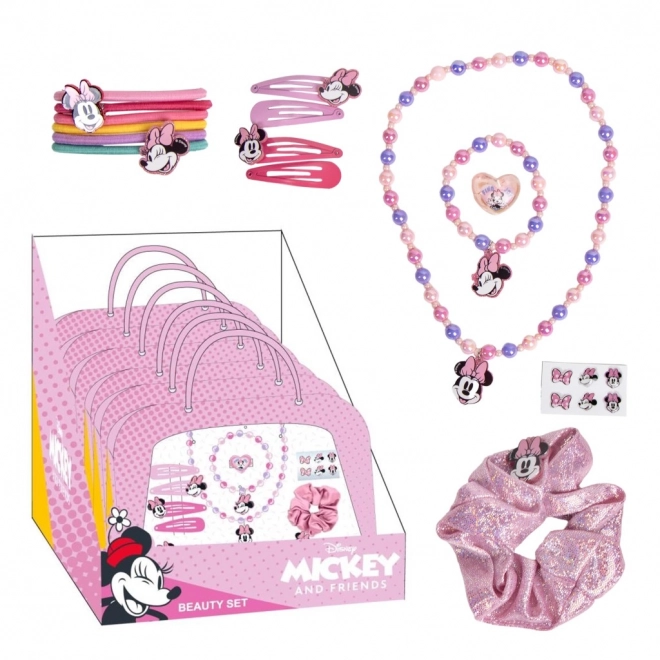 Sada šperků a vlasových doplňků v kabelce Minnie