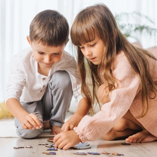 Dřevěné puzzle junior - Ve světě Minnie 50 dílků