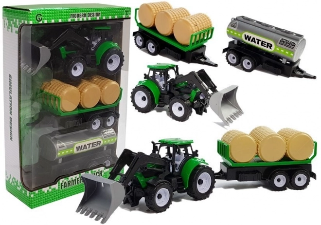 Traktor s přívěsem na balíky sena Cisterna