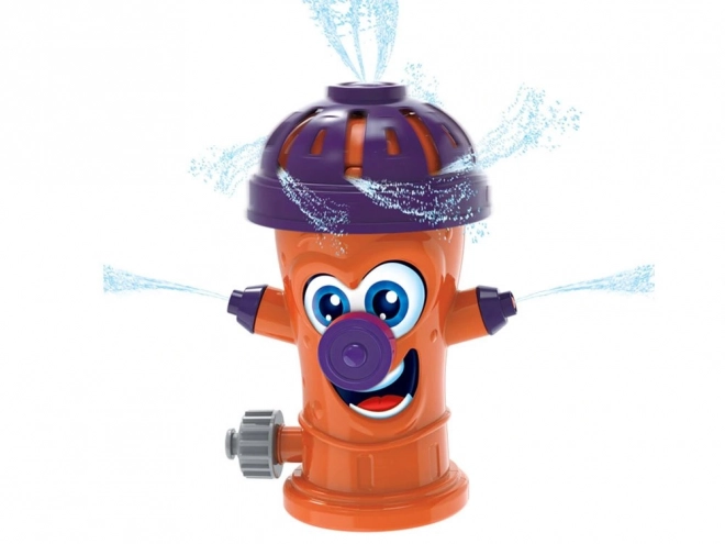 Zahradní hydrant jako hračka s postřikovačem