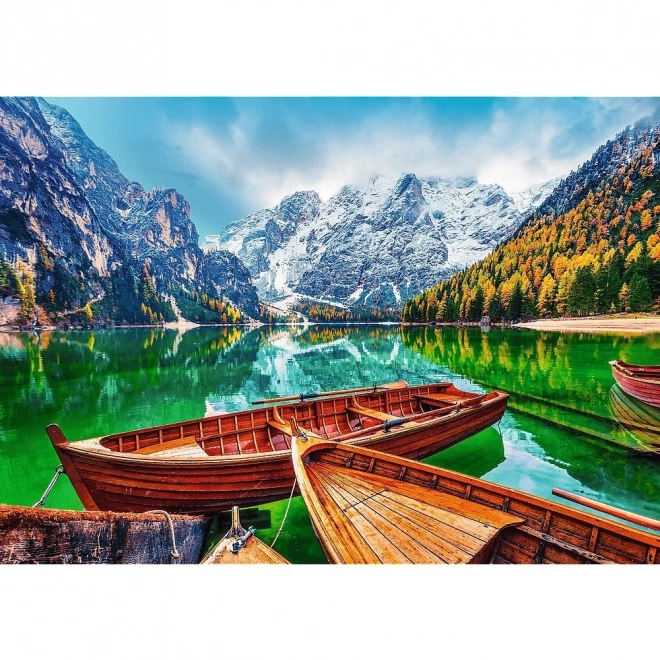 Puzzle 500 dílků Jezero Braies Itálie