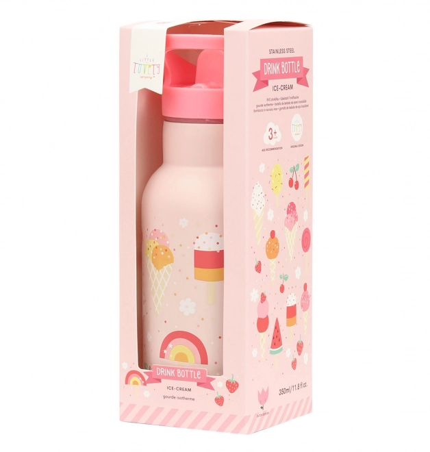 A Little Lovely Company Nerezová lahev na pití 500 ml – Zmrzlina