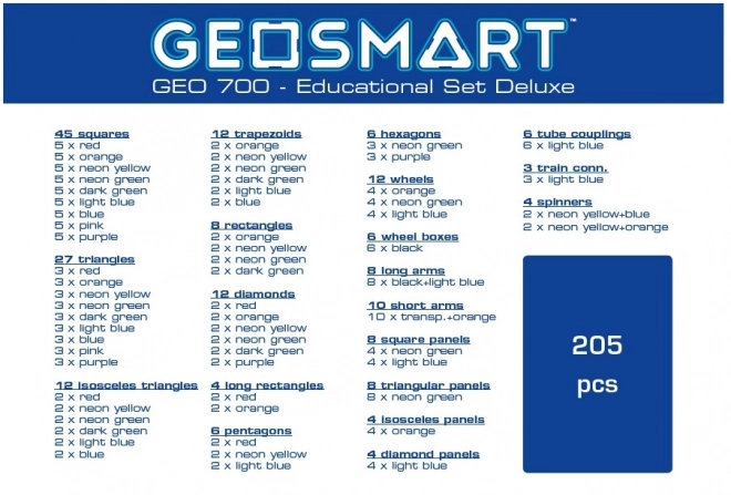 GeoSmart - Edukační Stavebnice 205 ks