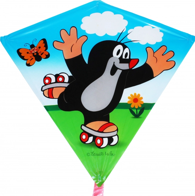 Létající drak TEDDIES – KRTEK na bruslích 68 × 73 cm