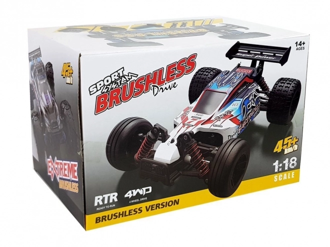 Dálkově ovládané závodní auto 1:18 Blue ENOZE 9302E Rychlost 45 km/h