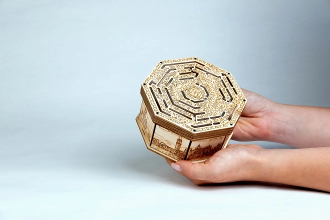3D Dřevěná hlavolamová skříňka Secret Maze