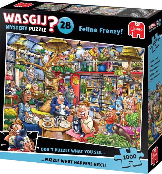 Jumbo Puzzle Wasgij Mystery: Kočičí šílenství 1000 dílků