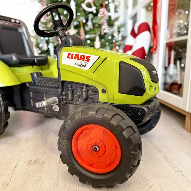 FALK Traktor šlapací Claas Arion 430 s vlečkou