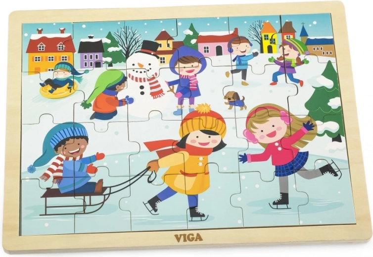 Zimní motiv plný radosti