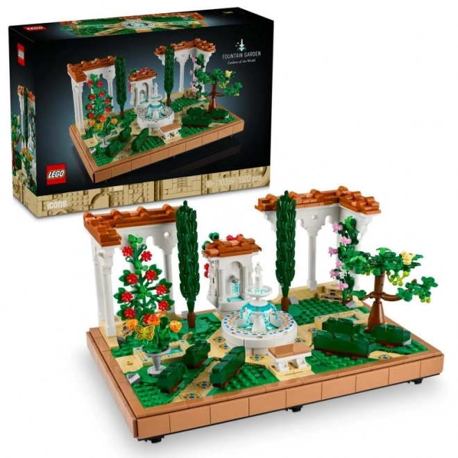 Fontána v zahradě LEGO Icons