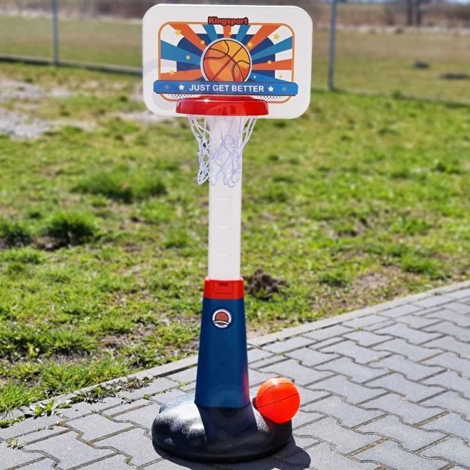 Dětská basketbalová sada Woopie s nastavitelnou výškou a pumpičkou