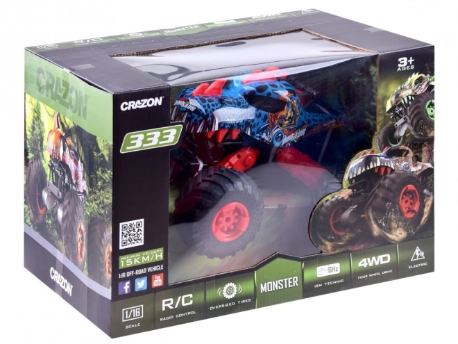 DINO monster 4x4 auto na dálkové ovládání RC0537C – Červená
