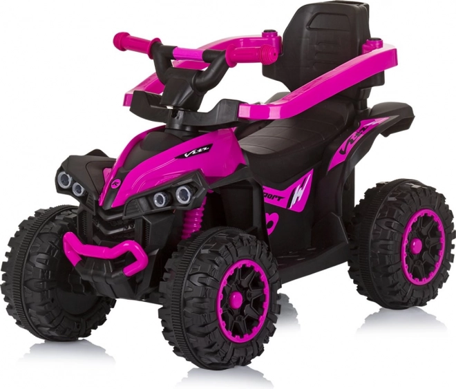 Odrážedlo se střechou a vodicí tyčí ATV Růžové