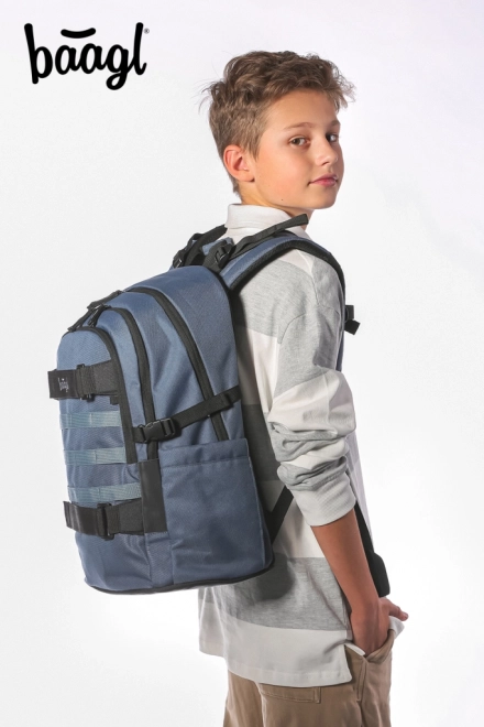 Set školních tašek Skate Dust Blue: batoh, penál, sportovní taška