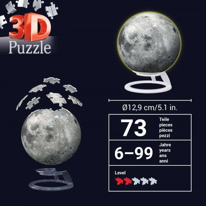 Puzzle-Ball Měsíc svítící ve tmě