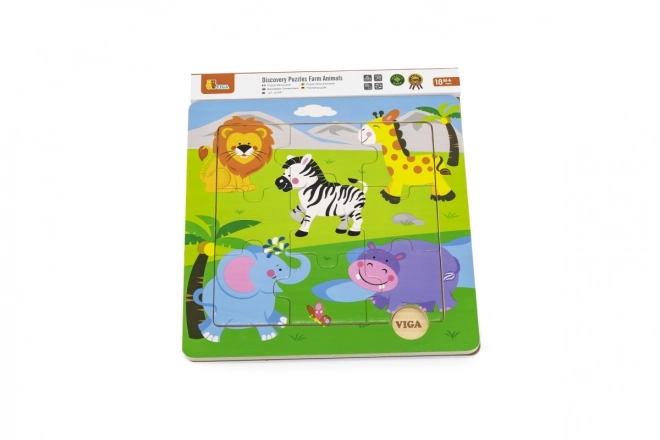 Dřevěné puzzle - safari