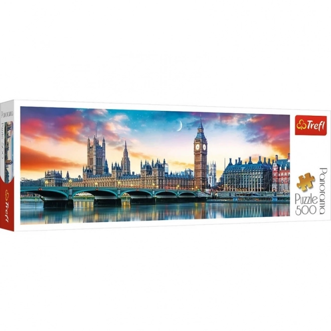 Puzzle 500 dílků Panorama - Big Ben a Westminsterský palác