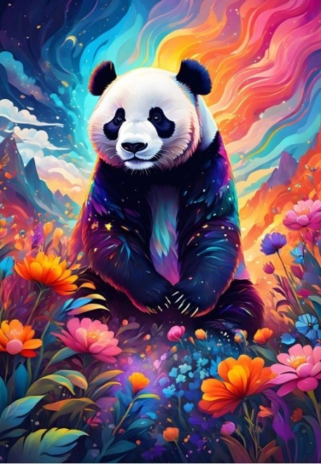 Puzzle Barevná Panda 1000 Dílků