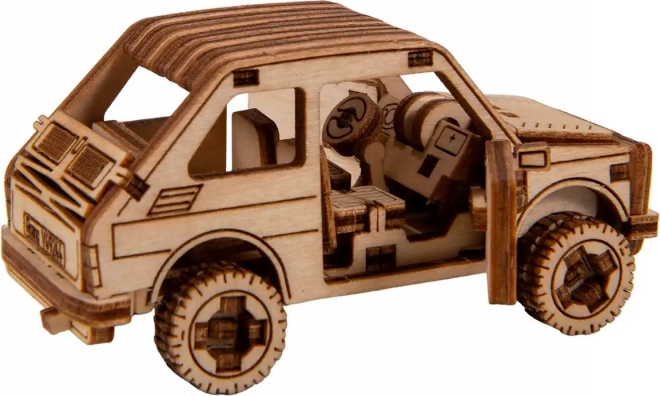 Dřevěné 3D puzzle - Model rallye auta 3 (Fiat 126)