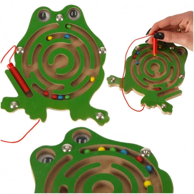 Magnetické bludiště s kuličkami – Žába
