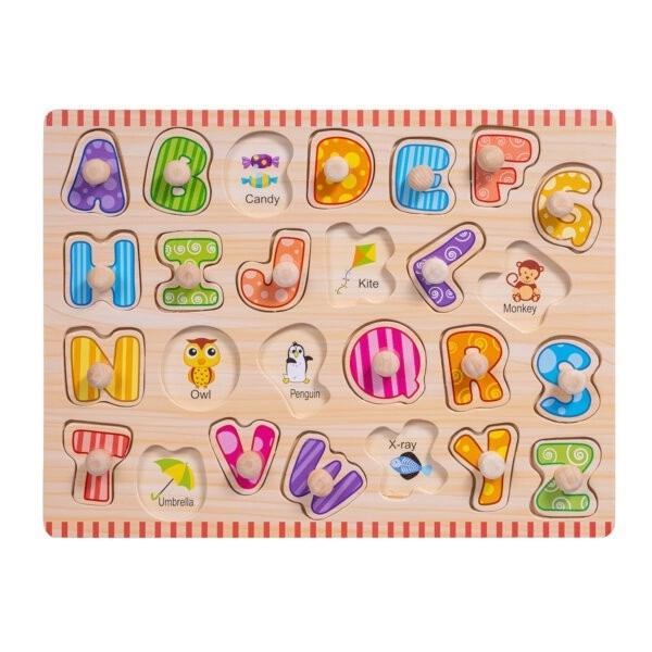Dřevěné puzzle Písmena
