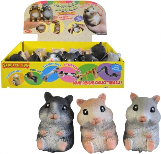 Gumový křeček 8 cm - hračka pro děti