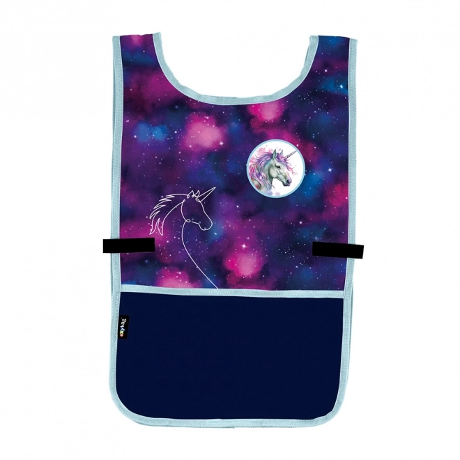 Zástěra pončo pro kreativní aktivity s motivem Unicorn