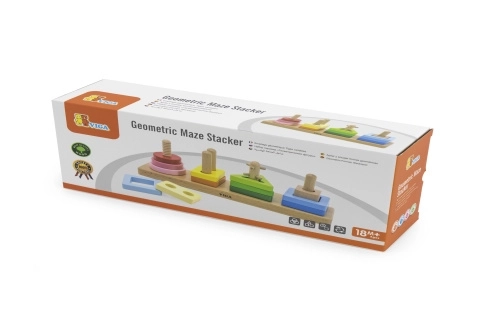 Dřevěný geometrický třídník bludiště Viga