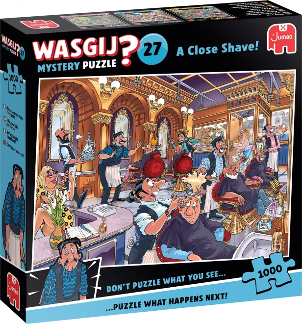 Puzzle Jumbo Wasgij Mystery 27: Důkladné Oholení 1000 Dílů