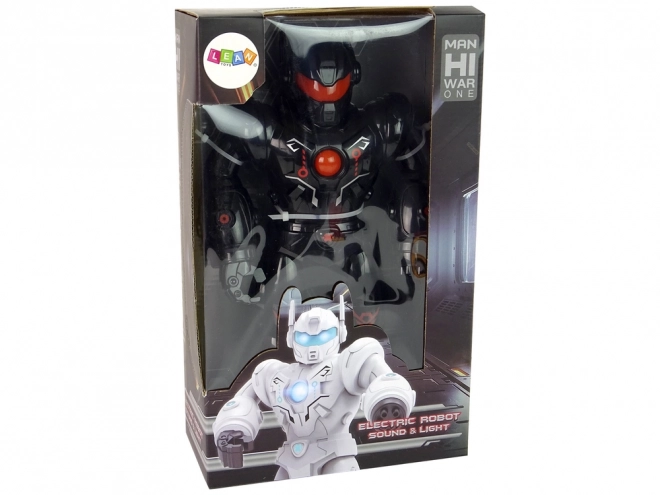 Interaktivní robot chodí Zvuk Světla Černá