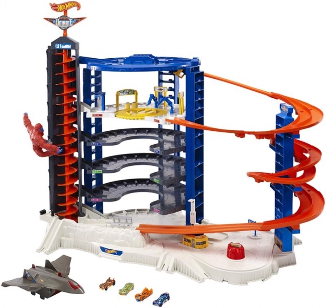 Hot Wheels City Super Ultimate Garáž s obřím heliportem