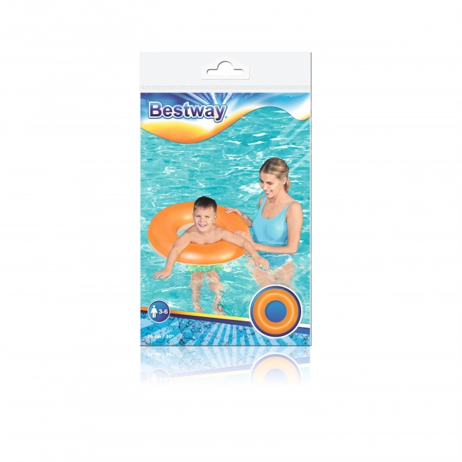 BESTWAY 76cm neonově oranžový dětský plavecký kruh