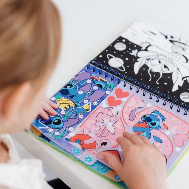 Blok pro děti s aktivitami Stitch - nalepování a malování