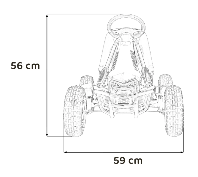 AIR PerHour Pedal Go-Kart – Růžový